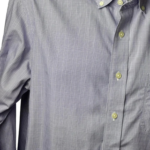 Eddie Bauer  Mens Shirt Size LT Purple White Small Check Tall Long Sleeve - Picture 5 of 7